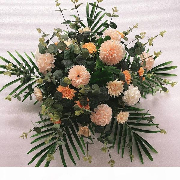

35 45 50cm wrought iron geometry artificial floral wedding decoration window arrangement home party decor road lead flower ball
