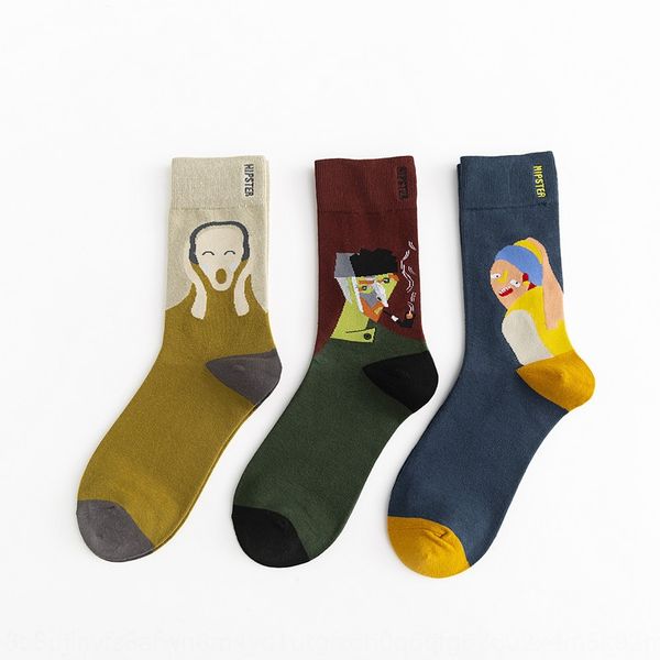 

autumn couple medium medium socksand winter new lovers socks korean personality creative trend breathable cotton mid tube socks 5rwgu 5rwgu, Black