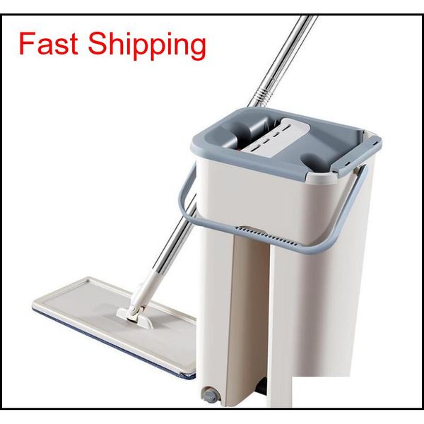 

new floor mop set matic mop and bucket avoid hand washing microfiber cleaning cloth flat squeeze magic wooden qylvhl mj_bag