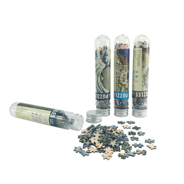 

miniature puzzles test tube 150 pieces paper convenient children's educational toy landscape creative birthday gift