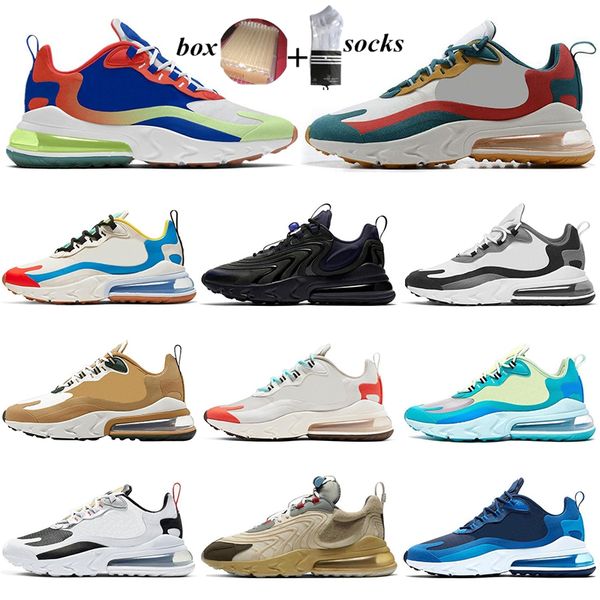 

with box react running shoes for men women bight orange blackened blue bauhaus multi gum triple black mens trainers fashion sports sneakers