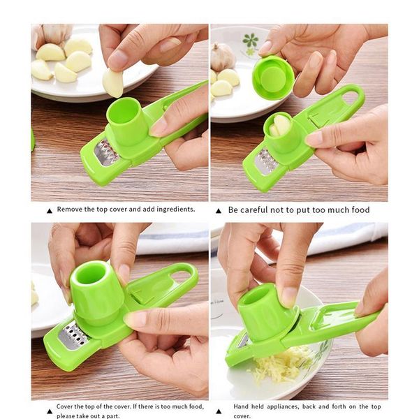 

stainless steel pp garlic presses ginger cutter candy color plastic grinding tool microplaner planer kitchen grater bbyiya
