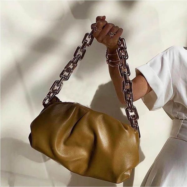 

fashion hobos women shoulder bags designer big chains handbags luxury pu leather messenger bag large capacity totes clutch purse c1016