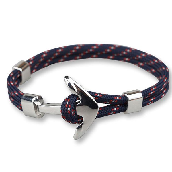 

модные цвета серебра выживания rope chain navy blue anchor шарм браслеты и браслеты мужчины женщины подарок спорт крючки navy стиль qylrzo, Golden;silver