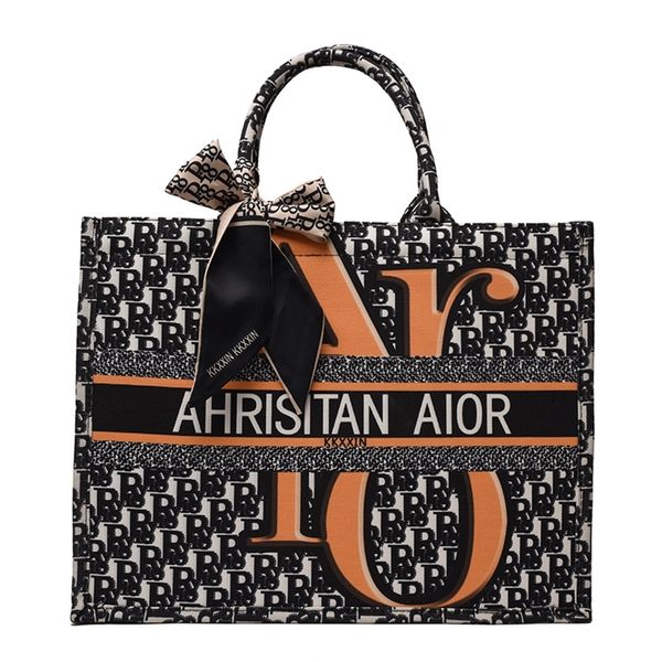 

56% off designer s fashion texture capacity canvas large new ins fashion one shoulder tote bag commuter letter portable women's bag{cat