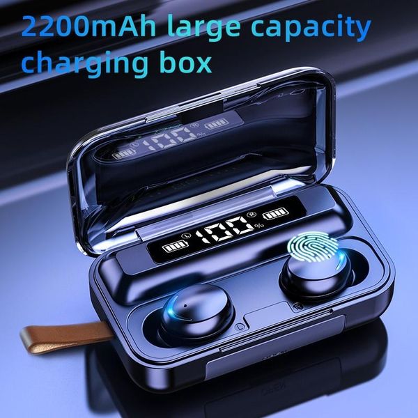 

tws bluetooth 5.0 наушники 2200mah зарядка box беспроводные наушники стерео 9d спорт водонепроницаемая earbuds наушники с микрофоном