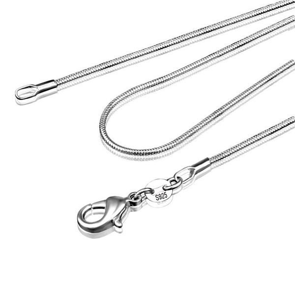 

yanhui silver 925 necklaces 1mm snake chains chokers necklaces women christmas gift silver 925 jewelry long 16-28inch (40-80cm