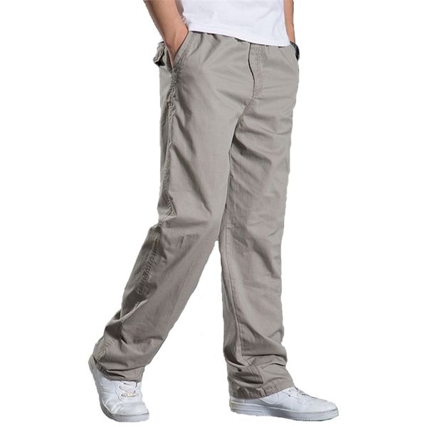 

2020 new spring summer casual pants men cargo pants cotton loose trousers mens pants overalls fashion super large xl- 422 lj201104, Black