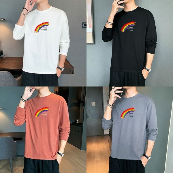 

jg1wc 2020 нового раунда осени футболки мужских хлопок шеи черных внутренних ба с длинных рукавами нижнего белья underwearunderwear underwea, Blue