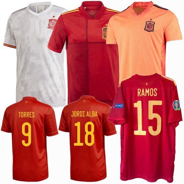 

20 21 spain soccer jersey de gea asensio isco moreno ramos koke home away national team 2020 2021 football men women and kids shirt 4xl, Black;yellow