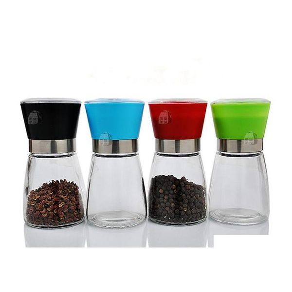 

pepper salt grinder glass cruet mill spice jar jllnys jjxh