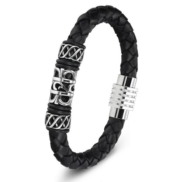 

xqni из нержавеющей стали подлинная кожаные браслеты для женщин мужчины магнит фермуаров 19 / 21см размер выберите bohemia кожаные браслеты, Golden;silver