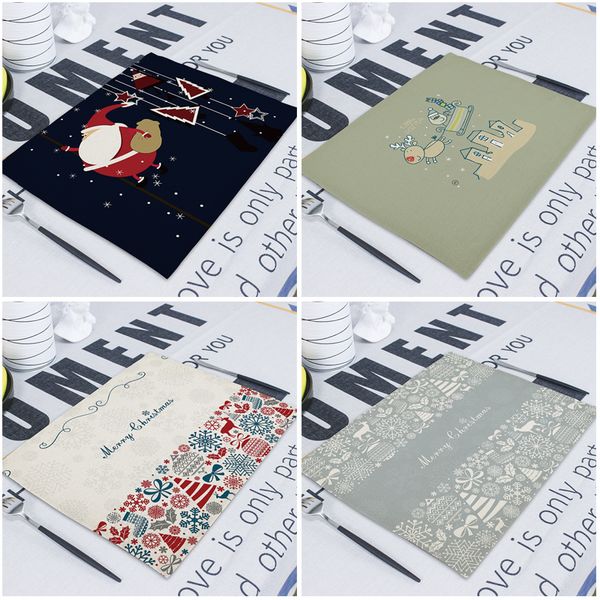 

napkin christmas decorations table for home 42*32cm xmas tree christmas party wedding decorations kids gift adornos de navidad