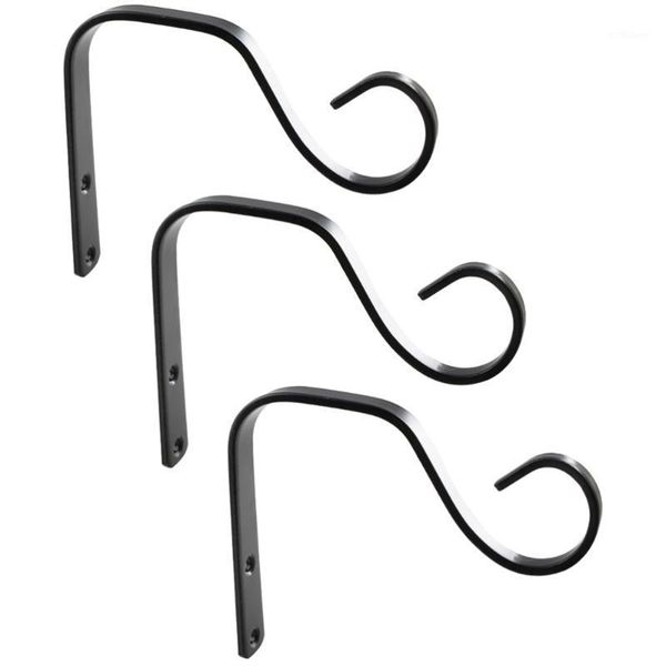 

3pcs iron wall hooks plant hanging bracket garden lantern hooks home decoration1