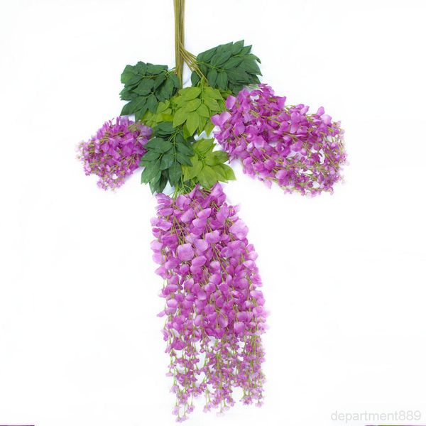 

artificial flowers silk wisteria fake garden hanging flower plant vine home wedding party event decor dhf515