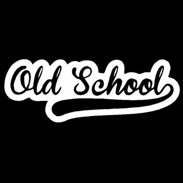 

12.7cm*4.6cm old school funny vinyl decal truck window car sticker black silver c10-01106