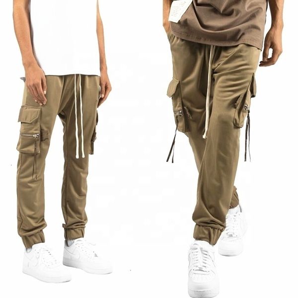 

oem khaki designer zipper pockets stylish pant cargo men