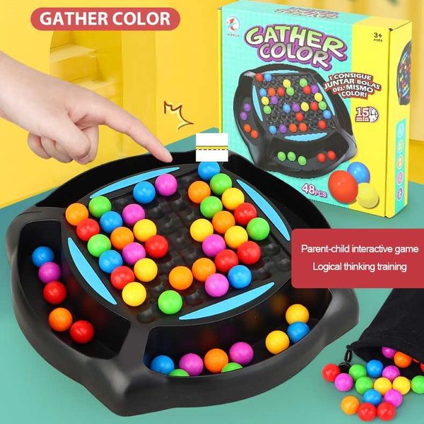 

rainbow ball elimination game rainbow puzzle magic chess toy set color cognitive ability toys fun block board game for kid q0115