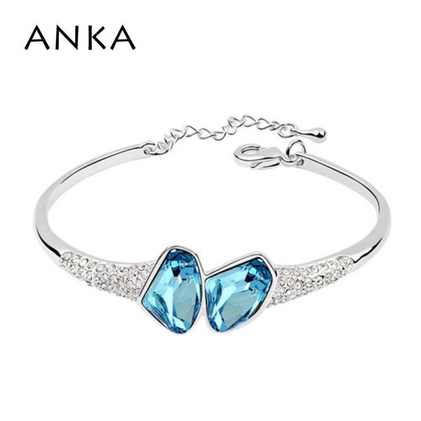 

rhodium plated fashion design bow bangle bracelet crystals from austria #93428, Black