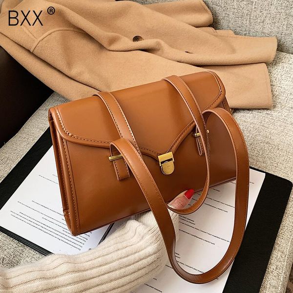 

[bxx] luxury pu leather crossbody bags for women 2021 spring fashion vintage lady shoulder handbag and purse hq554