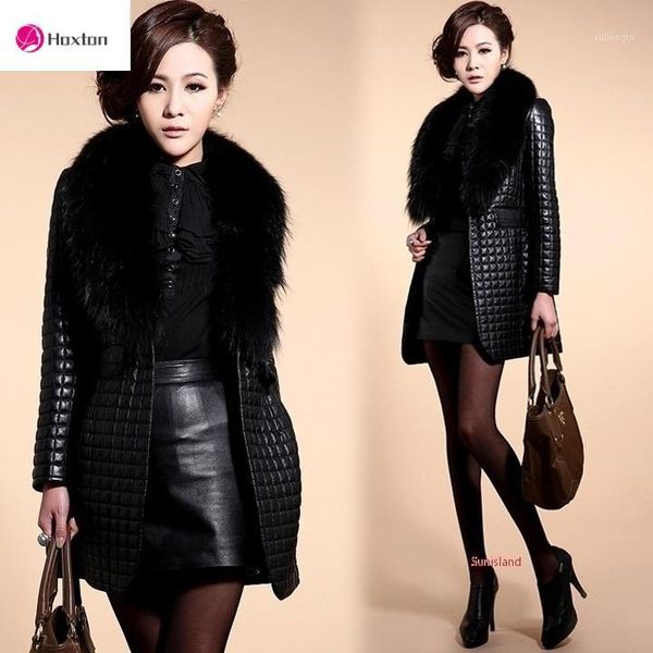 

new fashion women leather jacket plus size coat women faux fur jacket fashion brand coats,woman long overcoat1, Black