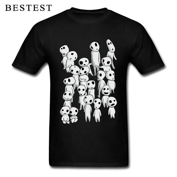 

кодама tree spirit печати tshirt новизна япония аниме мононоке hime принцесса мононоке эльф фильм топы тис толстовка с капюшоном балахон муж