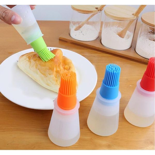 

silicone barbecue oil bottle brush heat resisting silicone bbq cleaning basting oil brush useful and convenient shipping ucg56