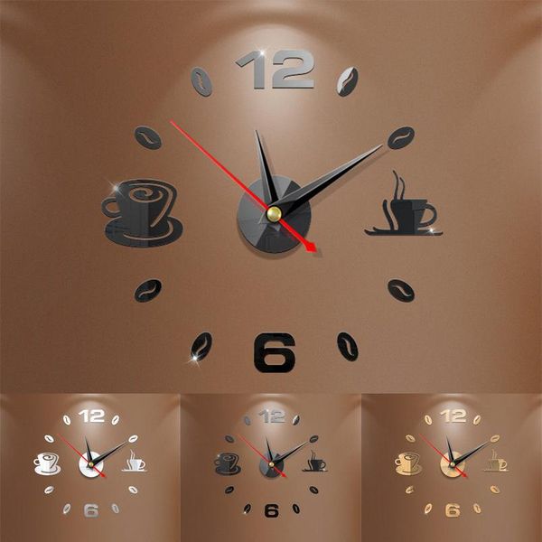 

diy 3d number wall clock mirror sticker home room modern office decor art desig wmtxhy