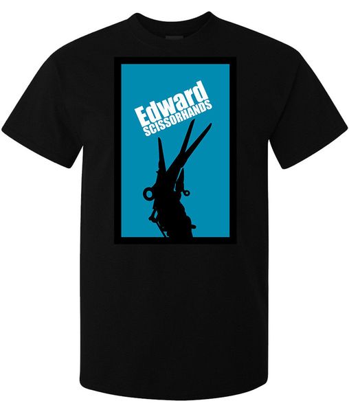 

edward scissorhands movie blue artwork men's t shirt black basic models tee shirt sport hooded sweatshirt hoodie