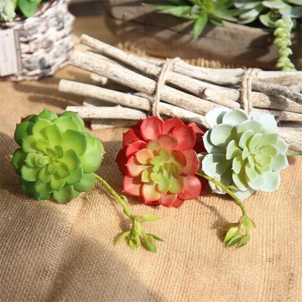 

decorative flowers & wreaths 2pcs artificial succulent, faux succulent,fake succuent, fake flowered gem lotus for home gardern diy decoratio
