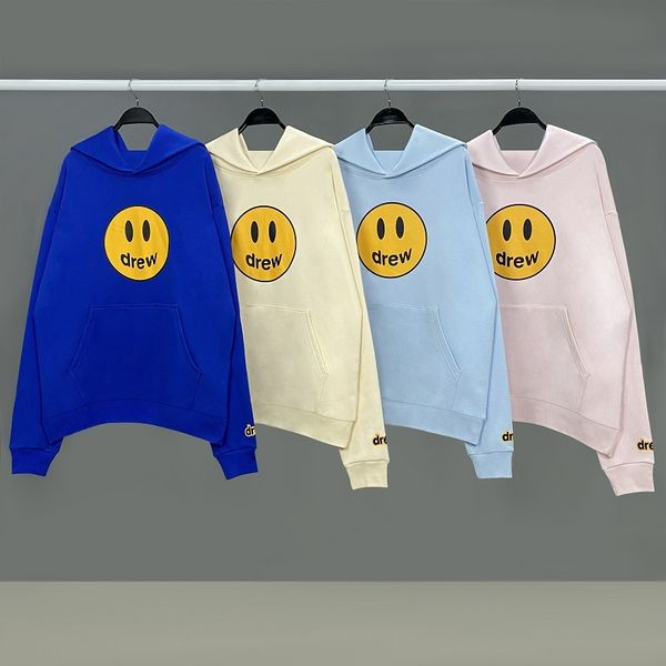 

drew smiling face justin biebains net red men's and women's fashion brand fog high street loose sweater hoodie coat