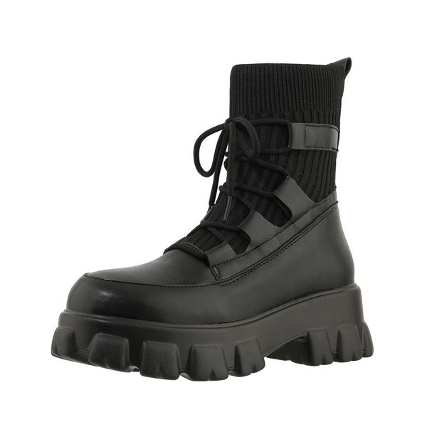 

2021 new fashion concise ankle winter shoes woman black riding boots big 34-43 iaqb