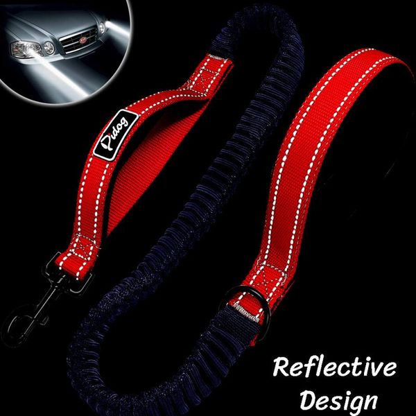 

dog leash reflective nylon bungee dog running leash lead safety elastic pet puppy walking training leashes rope belt 2 bbybrw
