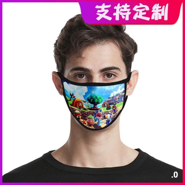 

завод прямых продажи animal crossing 3ddigital печать пыл мода печать лед шелк моющегося маска wmtmjg otsweet, Black