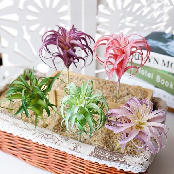 

artificial pineapple succulent air grass plants fake plastic flowers home green wall decoration1