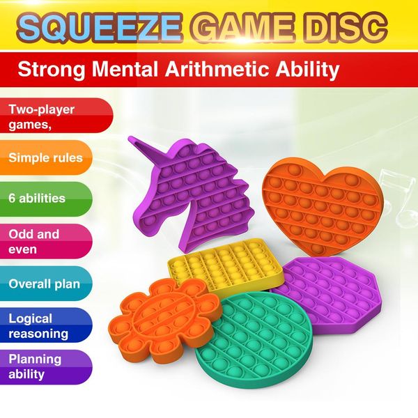 

in stock fidget toy pop it decompression sensory push sensory toy autism anxiety stress reliever for students office workers