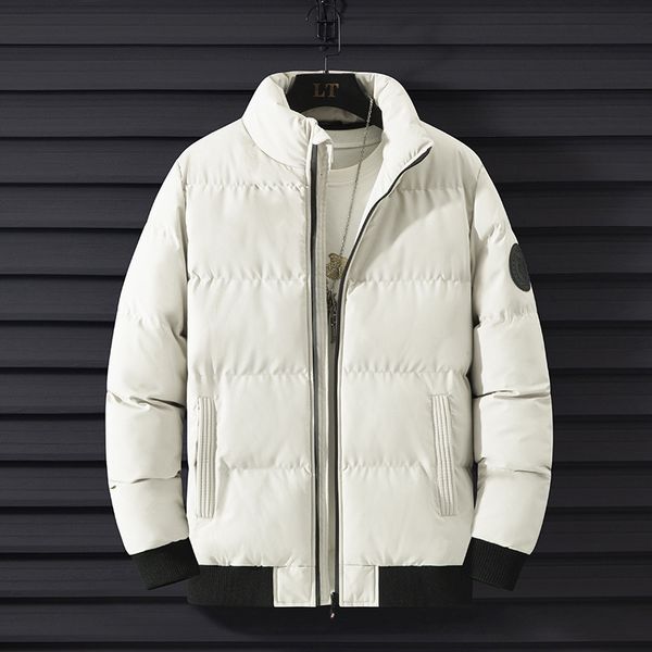 

2020 young men's korean trend thiened large down cotton padded jaet fashion, Black