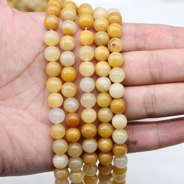 

1strand lot 4 6 8 10 12mm natural stone yellow jaspers bead round loose spacer beads for jewelry making findings diy bracelet h bbysup, Silver