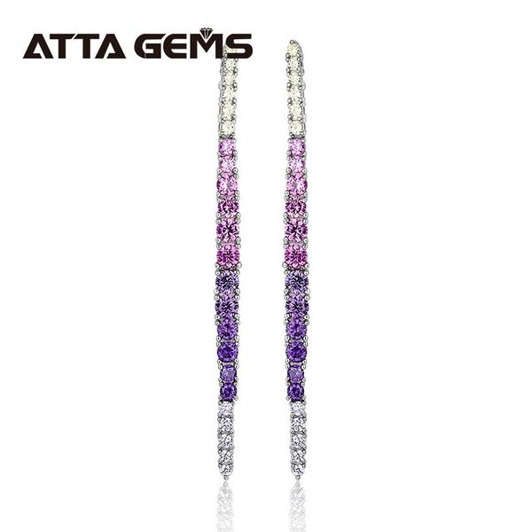 

colorful zircon silver earring for women fine jewelry multi-color earring design fashion charming jewelry s925 gifts