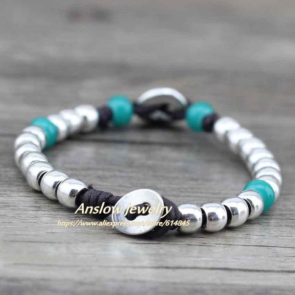 

anslow 2017 самый лучший продавая новый дизайн урожай ретро посеребренная цинковый сплав шариков лучший друг friendship веревка браслет low0, Golden;silver