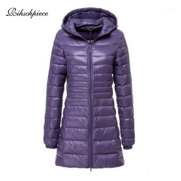 

rihschpiece 2018 spring plus size 7xl ultra light duck down jacket women coat hoodie long puffer winter black jackets rzf14541
