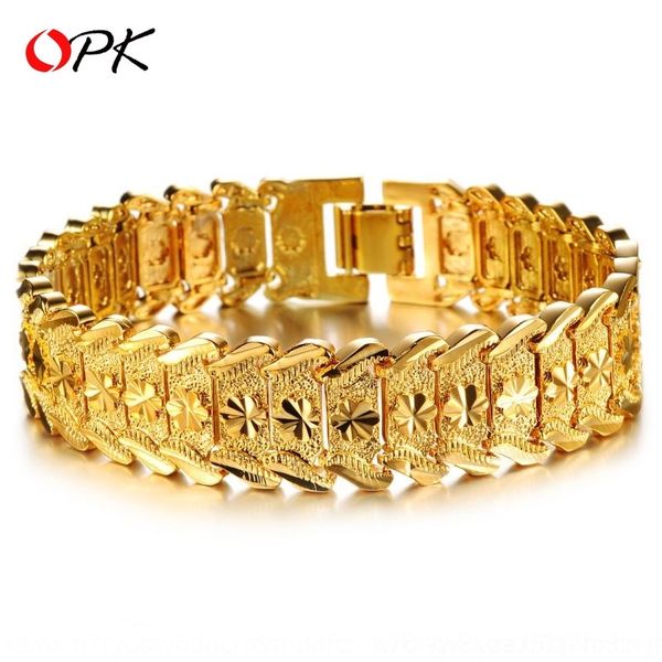 

hff9k accessories copper ornament gold plated flower shape men's ornament gift accessoriesbracelet accessories copper hand gold hand pl, Golden;silver