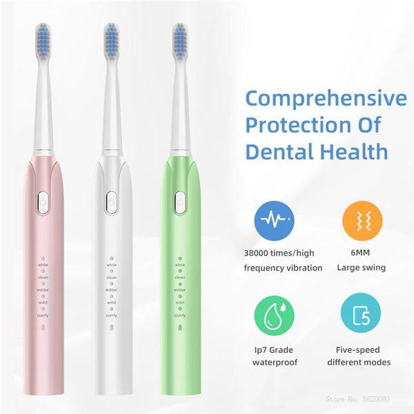 

2020 sonic electric toothbrush usb rechargeable toothbrush waterproof ultrasonic automatic tooth brush electric teeth brush