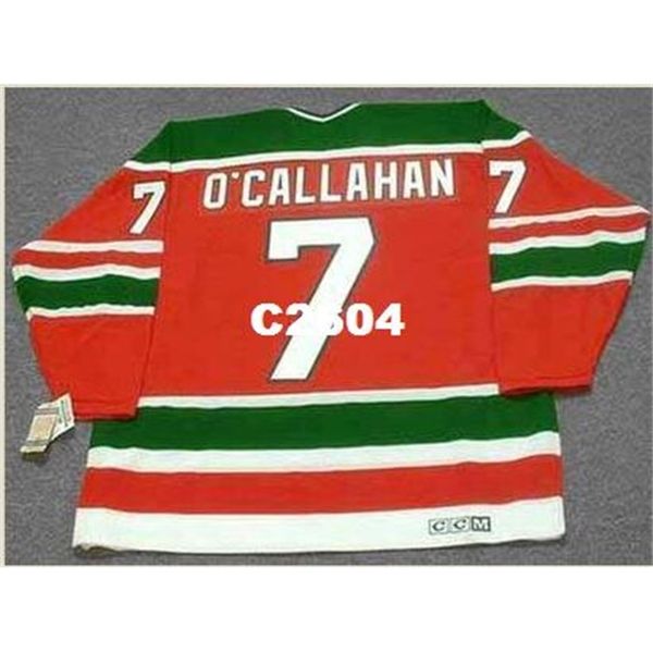 

men #7 jack o'callahan new jersey devils 1988 ccm vintage retro hockey jersey or custom any name or number retro jersey, Black
