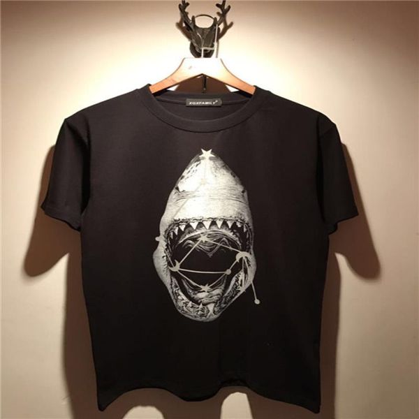 

summer tee t shirt clothing shark fashion shirt t brand 2019 pure color new printing mens sleeve mens casual short gupwr, Black