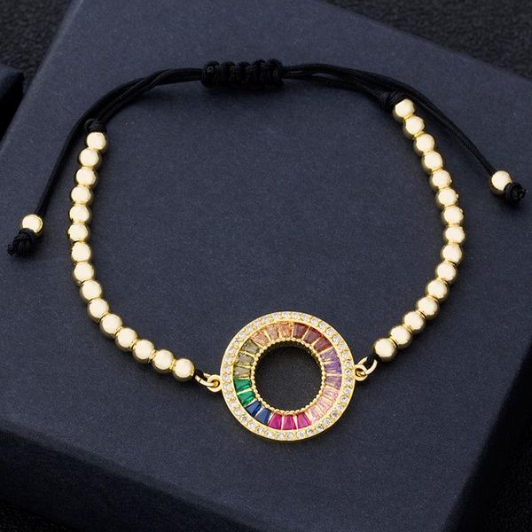 

new arrival cubic zirconia heart evil eyes adjustable bracelets copper beads for women couple charm girl bangle jewelry gift, Golden;silver