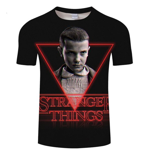 

strange things fashion casual 3d men's short sleeve t-shirt, White;black