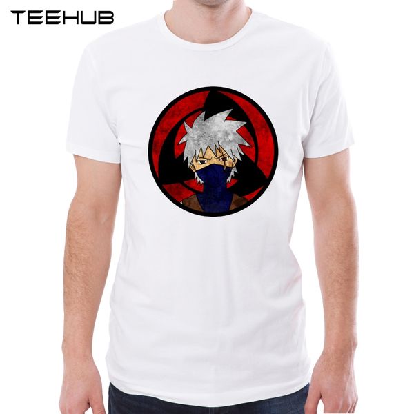 

teehub новое прибытие моды мультфильм камуи какаши printed t рубашка с коротким рукавом тройник hipster прохладный дизайн tops спорта с капю