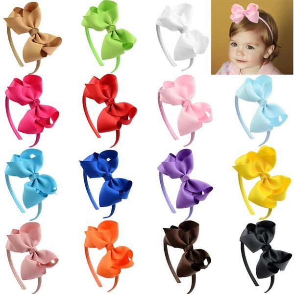 

16 pack hair bows plastic hair headband grosgrain ribbon headbands hair hoops accessories for baby girls kid h jllpip, Slivery;white