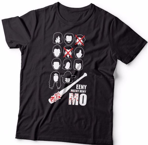 

sport print t-shirt 2019 fashion slim fit t-shirt men o-neck tees the walking dead fan apparel negan eeny miny moe lucille bat t shirt